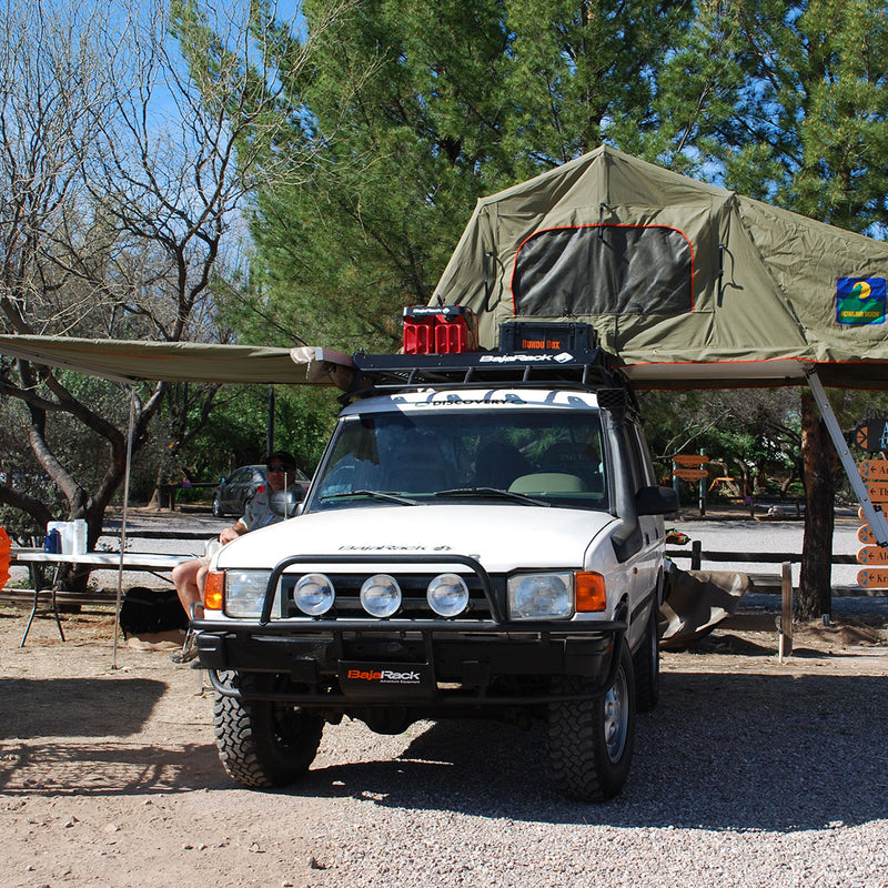 land rover discovery tent Land Rover Roof Rack Awning Mount - Discovery I & II (3 pieces)